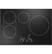 Angle. Café - 30" Electric Built In Cooktop, Customizable - Black.