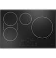 Café - 30 in. Wide 4 Element ENERGY STAR Built-In Touch Control Electric Induction Cooktop with Easy Clean Surface - Black