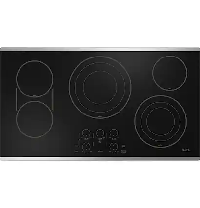 Front. Café - 36" Electric Built In Cooktop, Customizable - Stainless Steel.