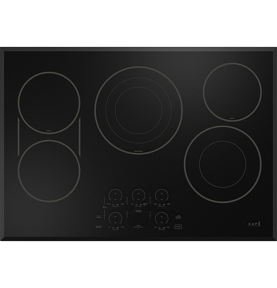 Café - 30" Electric Built In Cooktop, Customizable - Black