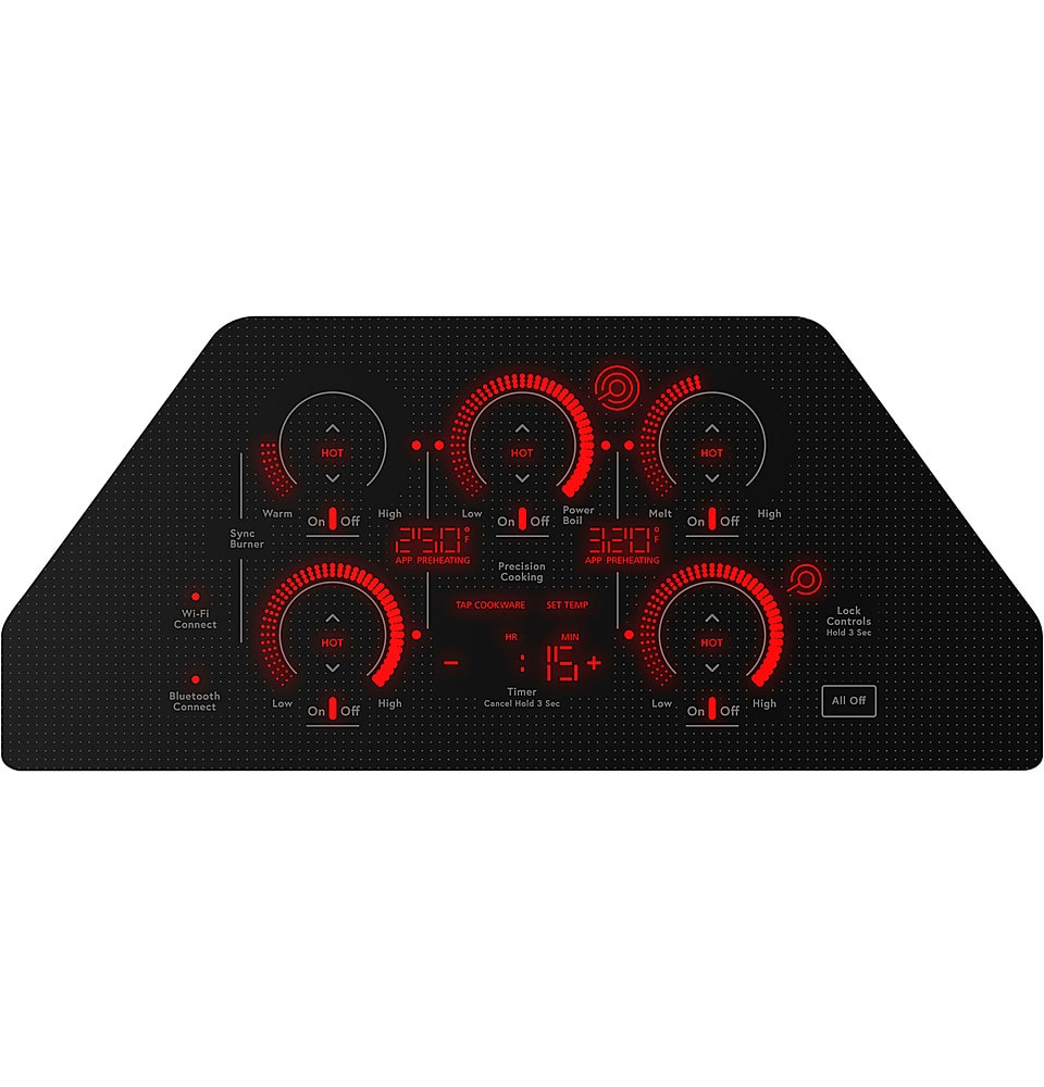 Alt View 12. Café - 30" Electric Built In Cooktop, Customizable - Black.