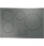 Café - 30 in. Wide 4 Element ENERGY STAR Built-In Touch Control Electric Induction Cooktop with Easy Clean Surface - Stainless Steel