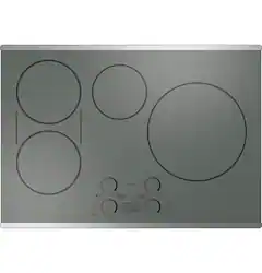 Café - ENERGY STAR 30" Built-In Touch Control Electric Induction Cooktop - Stainless Steel - Front_Zoom