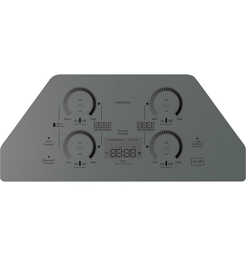 Left. Café - 30" Electric Built In Cooktop, Customizable - Stainless Steel.