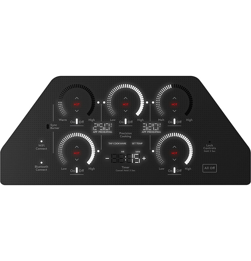 Alt View 11. Café - 36" Built-In Electric Induction Cooktop - Black.
