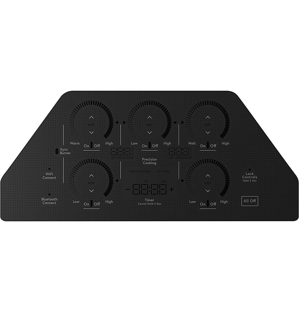 Left. Café - 36" Built-In Electric Induction Cooktop - Black.