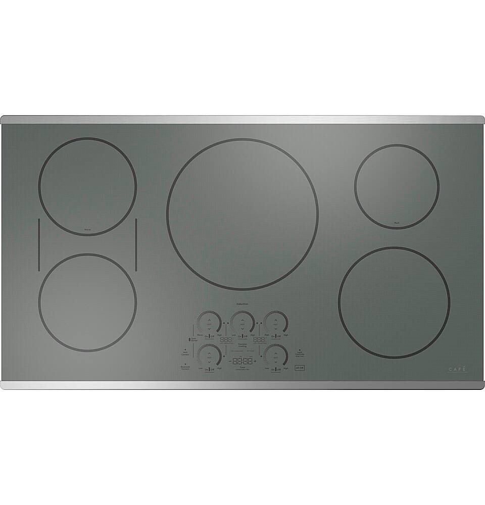 Front. Café - 36" Electric Built In Cooktop, Customizable - Stainless Steel.