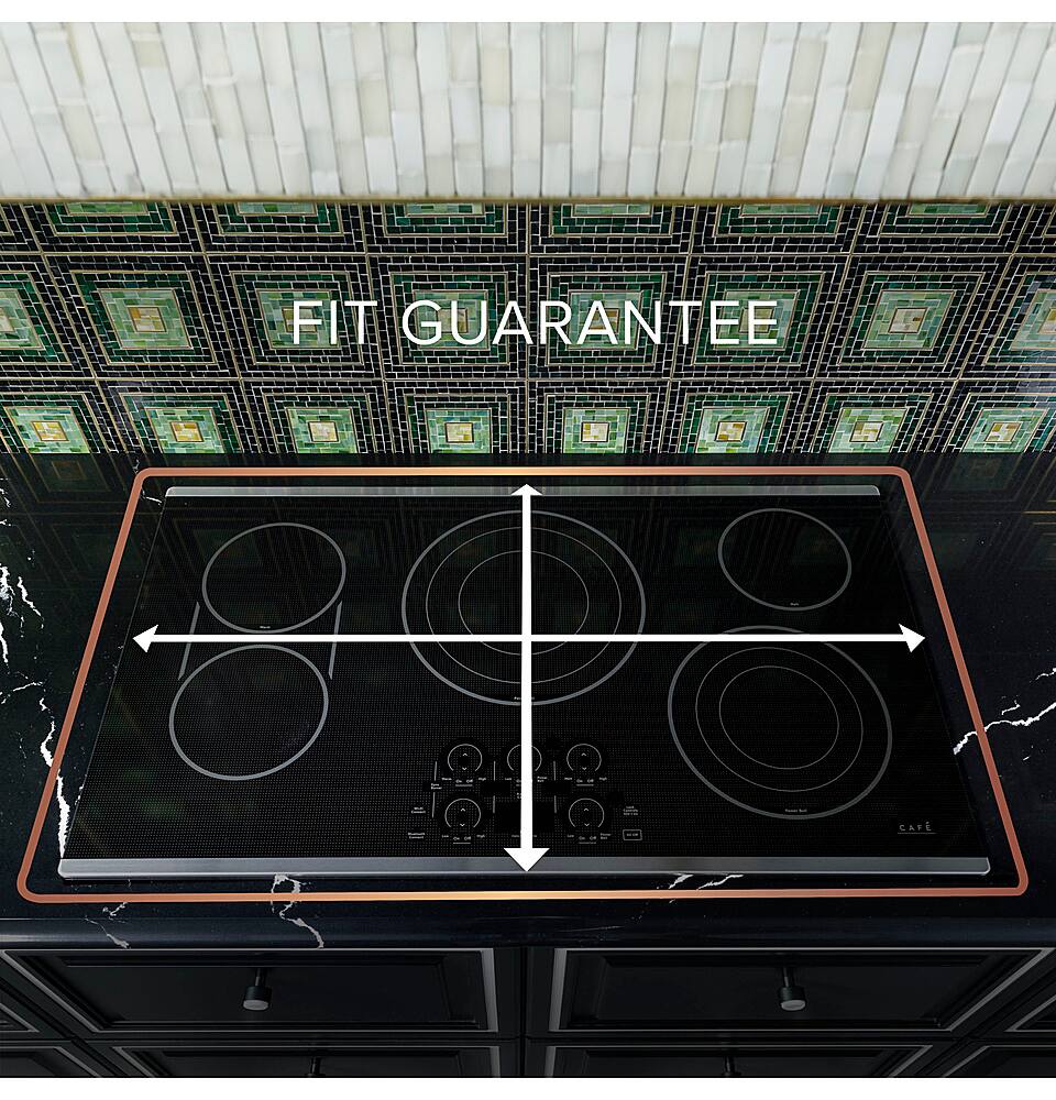 Alt View 17. Café - 36" Electric Built In Cooktop, Customizable - Black.