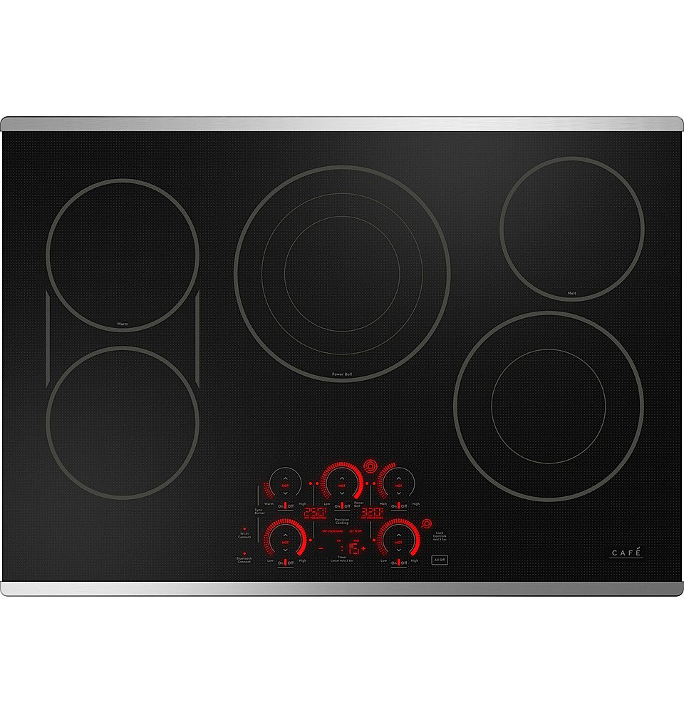 Zoom in on Angle Zoom. Café - 30" Electric Built In Cooktop - Stainless steel.