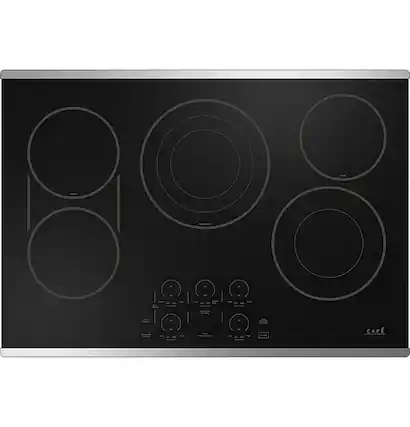 Front. Café - 30" Electric Built In Cooktop, Customizable - Stainless Steel.
