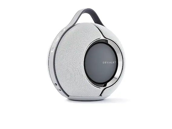 Angle. Devialet - Mania Portable Bluetooth and Wi-Fi Capability Speaker - Light Gray.