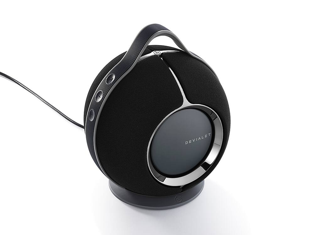 Alt View 15. Devialet - Mania Portable Bluetooth and Wi-Fi Capability Speaker - Deep Black.