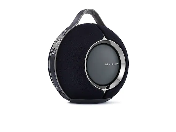 Angle. Devialet - Mania Portable Bluetooth and Wi-Fi Capability Speaker - Deep Black.
