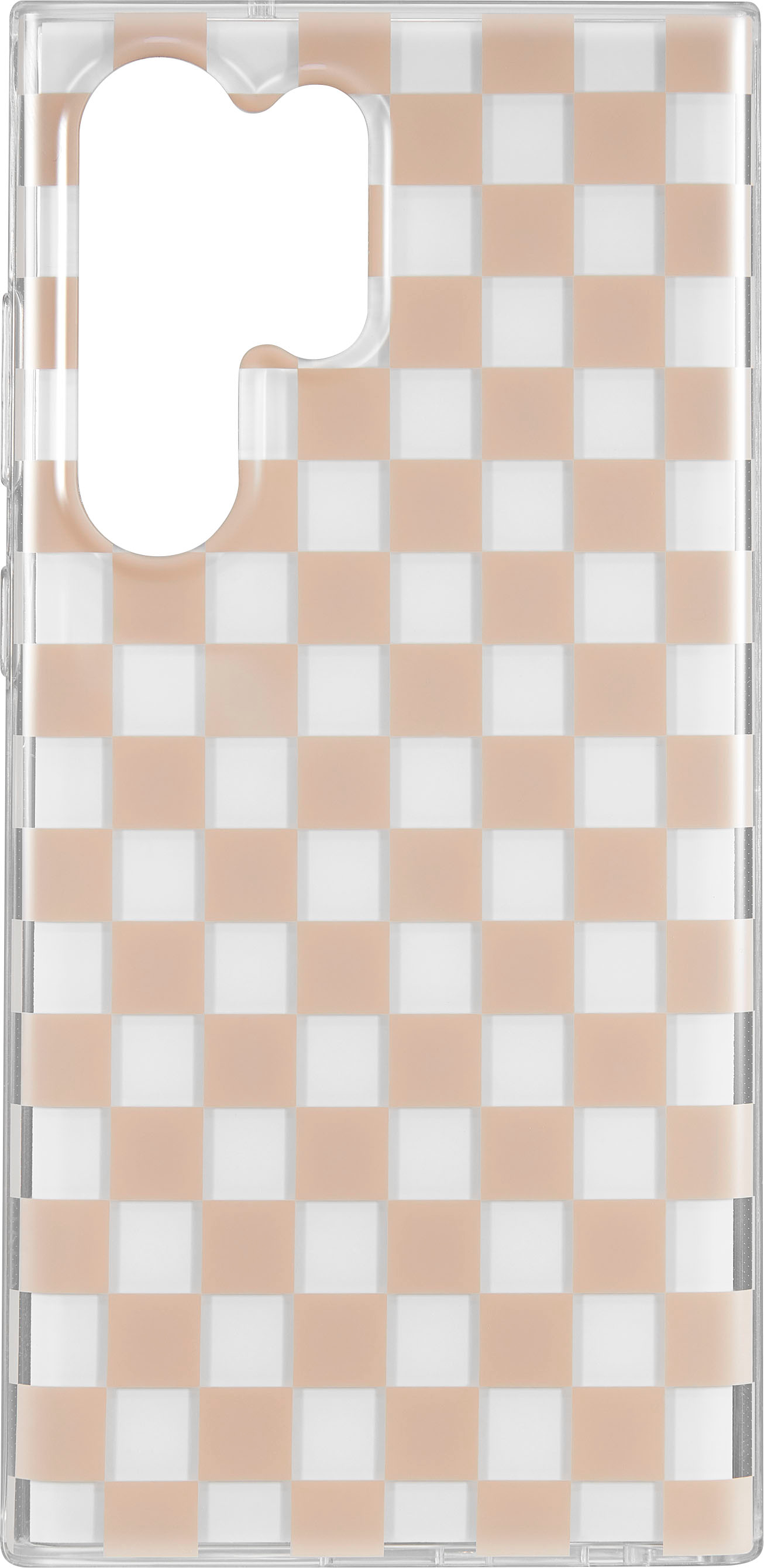 1pc Black & White Checkered Soft Shell Phone Case
