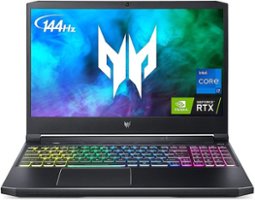Acer - Predator Helios 300 15.6" Refurbished Gaming Laptop Intel i7-11800H 2.4GHz with 16GB Ram and 512GB SSD - Black - Front_Zoom