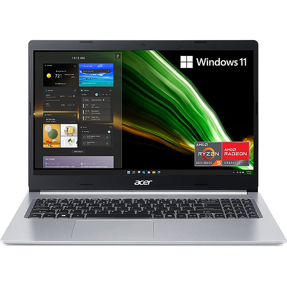 Acer – Aspire 5 15.6″ Refurbished Laptop AMD Ryzen 5 5500U 2.10GHz with 8GB RAM and 256GB SSD – Silver