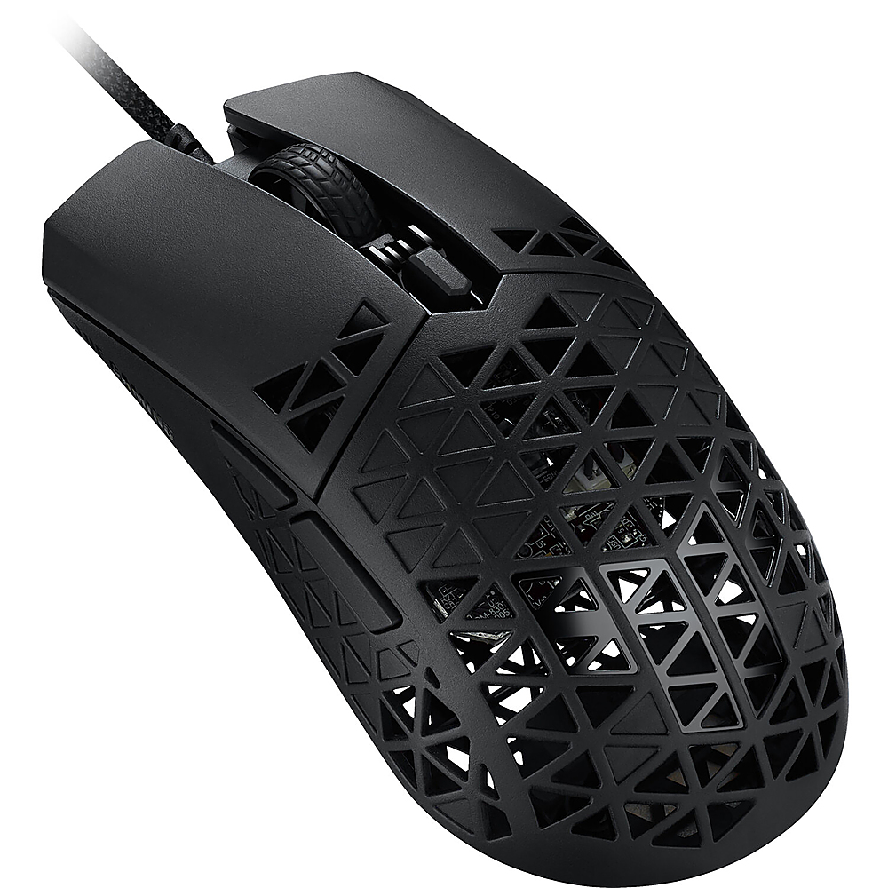 Angle View: TUF Gaming M4 Air Wired Optical Scroll 6 Button Gaming Mouse with ASUS Antibacterial Guard Protection