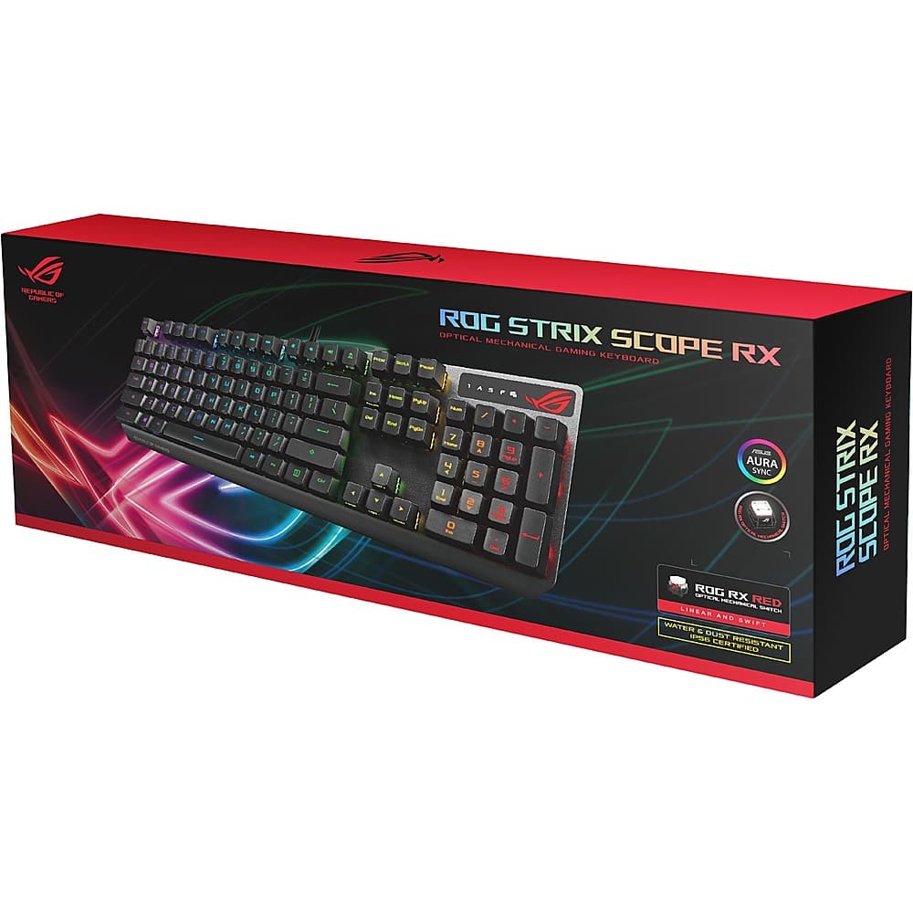 Clavier de jeu RVB optique ASUS ROG Strix Scope RX avec commutateurs  mécaniques optiques ROG RX Blue 