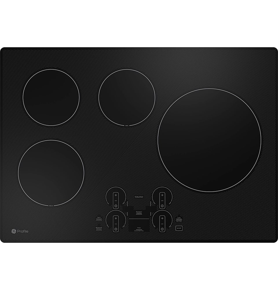 GE Profile - ENERGY STAR 30" Built-In Electric Induction Cooktop - Black - Front_Zoom