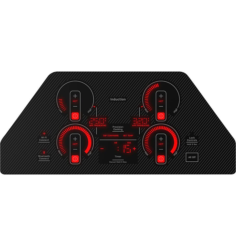 Alt View 14. GE Profile - 30" Electric Built In Cooktop - Black.