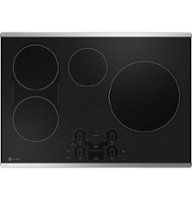 GE Profile - 30" Electric Built In Cooktop - Stainless steel - Front_Zoom