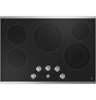 GE - 30" Electric Built In Cooktop - Stainless Steel - Front_Zoom