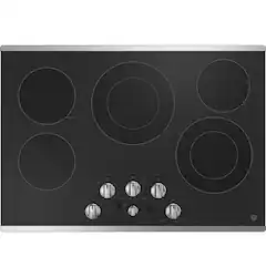 GE - 30" Electric Built In Cooktop - Stainless Steel - Front_Zoom