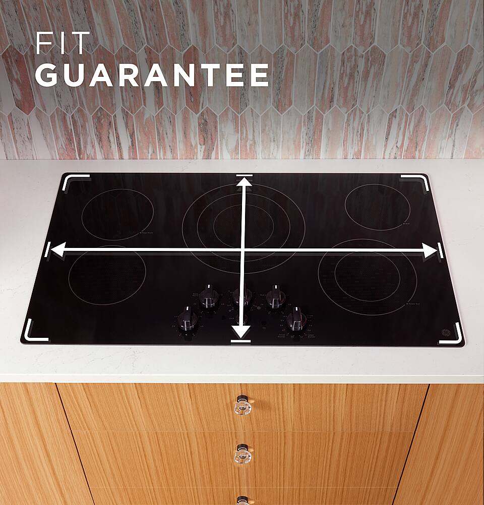 Alt View 17. GE - 30" Electric Built In Cooktop - Stainless Steel.
