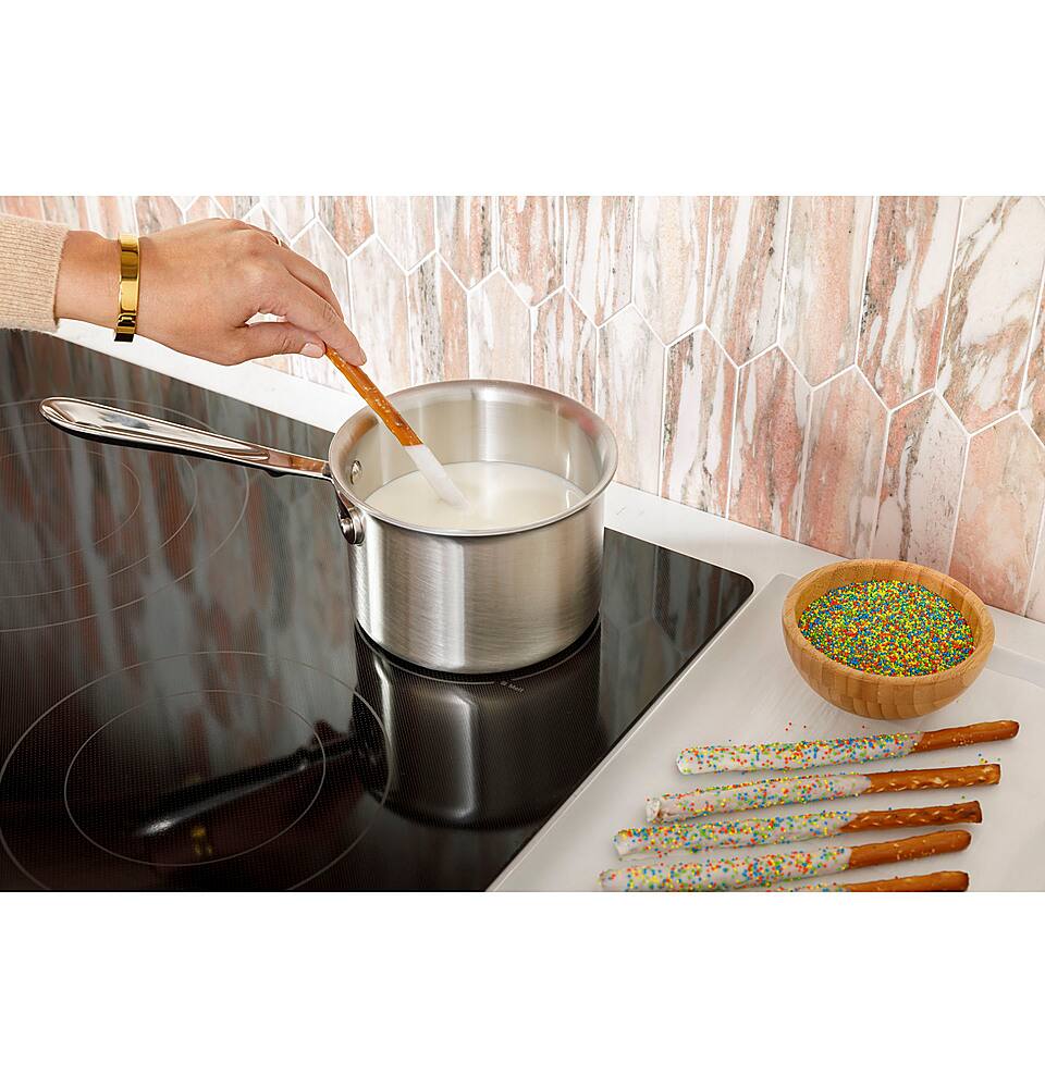 Alt View 19. GE - 30" Electric Built In Cooktop - Stainless Steel.