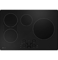 GE Profile - 30" Electric Built In Cooktop - Black - Front_Zoom
