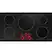 Angle. GE Profile - 36" Electric Built In Cooktop - Black.