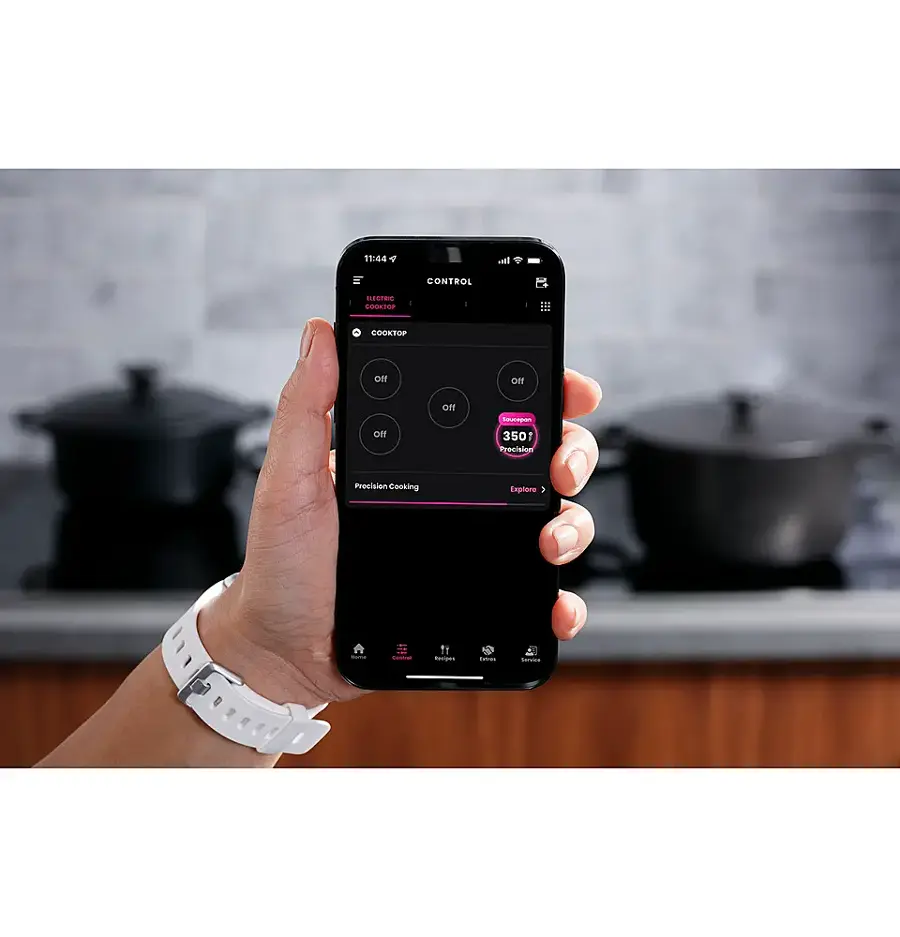 Alt View 20. GE Profile - 36" Electric Built In Cooktop - Black.