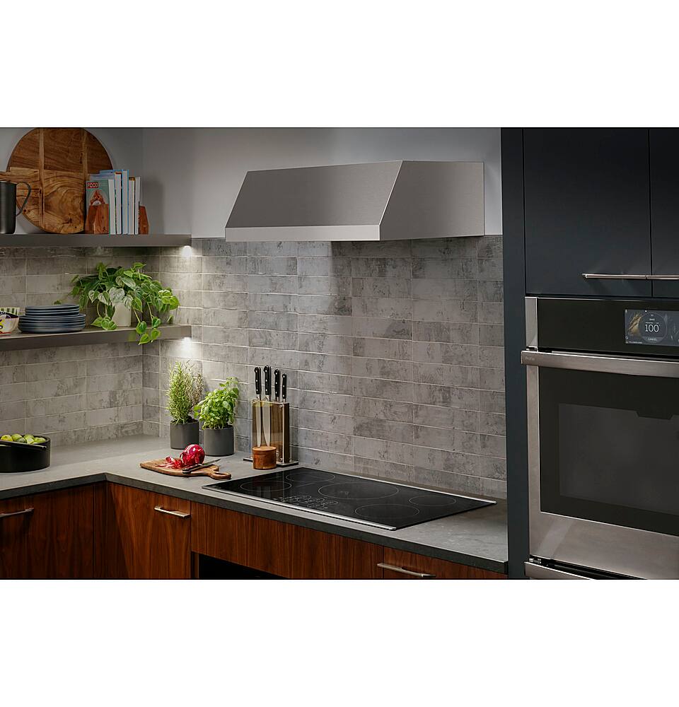 Alt View 16. GE Profile - 36" Electric Built In Cooktop - Stainless Steel.
