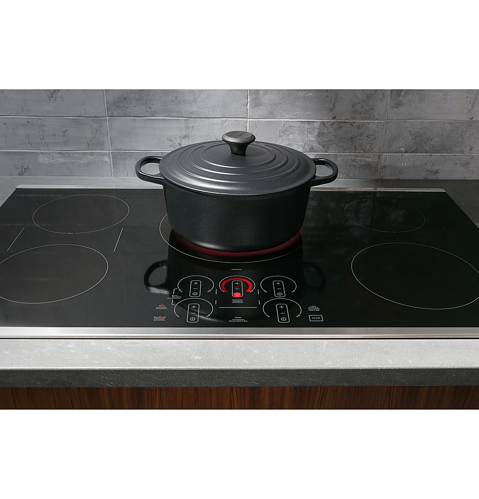 GE Profile 36 Built-In Electric Cooktop Stainless Steel PP962SMSS - Best  Buy