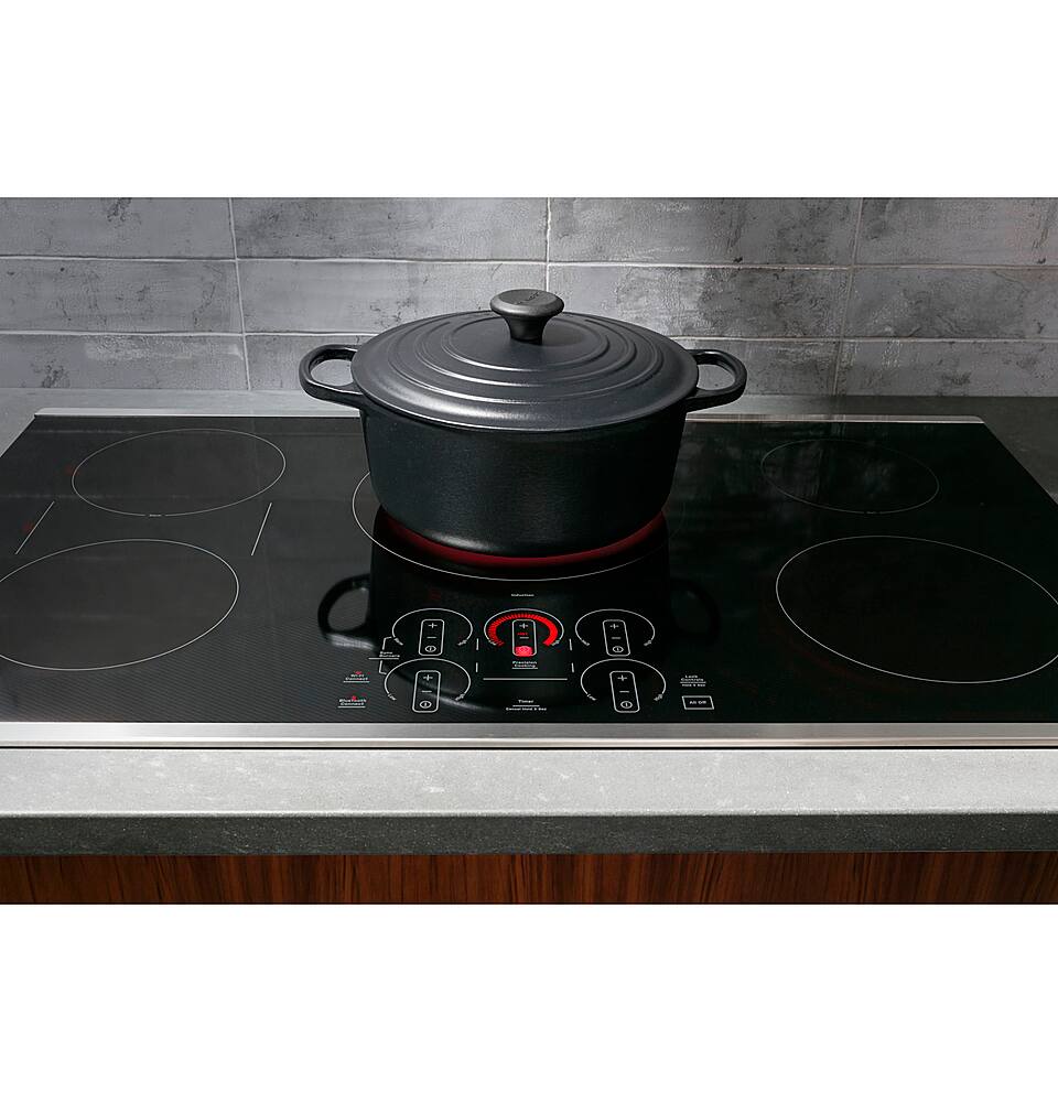 Alt View 27. GE Profile - 36" Electric Built In Cooktop - Stainless Steel.