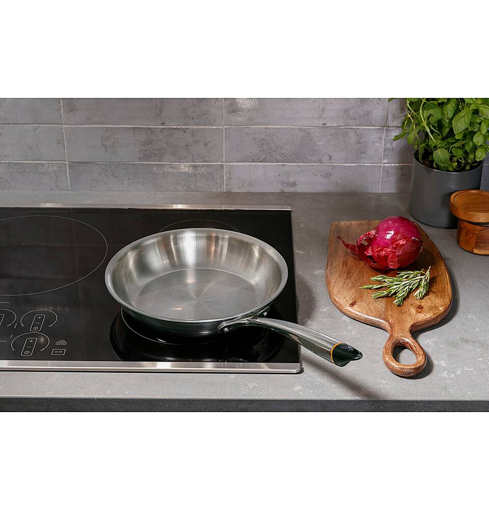 Alt View 29. GE Profile - 36" Electric Built In Cooktop - Stainless Steel.