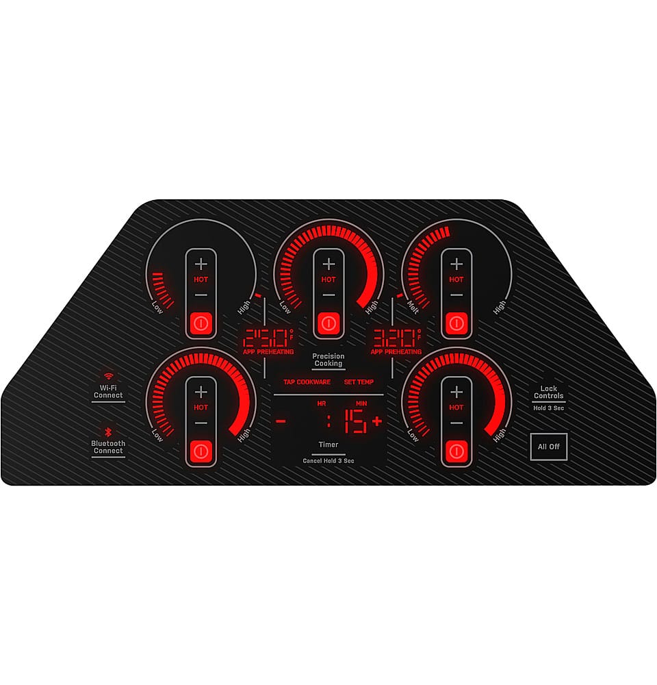 Alt View 12. GE Profile - 36" Electric Built In Cooktop - Black.