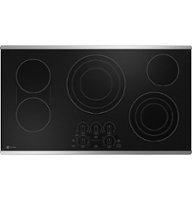 GE Profile - 36" Electric Built In Cooktop - Stainless steel - Front_Zoom