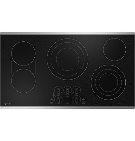 GE Profile - 36" Electric Built In Cooktop - Stainless Steel