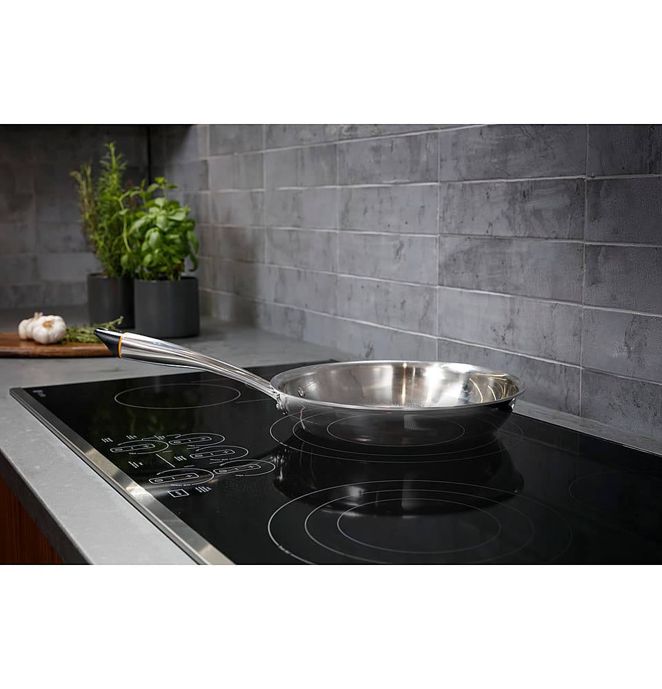Alt View 27. GE Profile - 36" Electric Built In Cooktop - Stainless Steel.