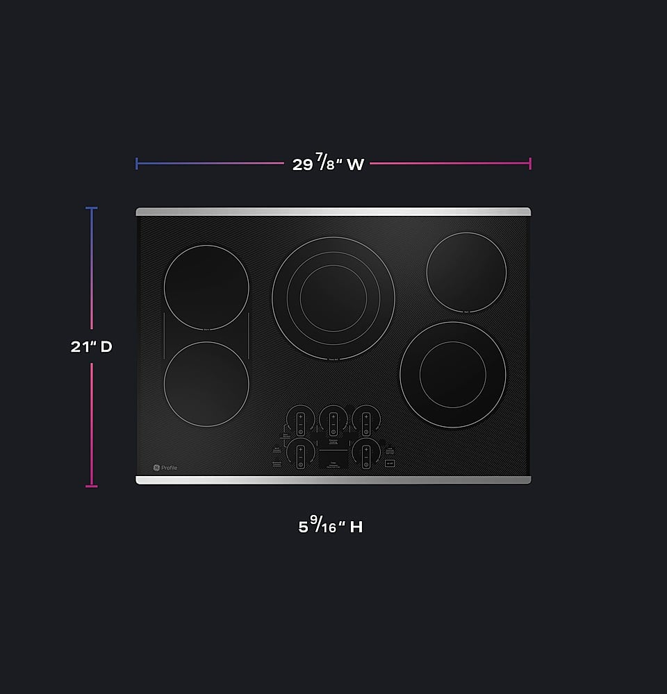 GE Profile 30" Electric Built In Cooktop Stainless Steel PEP9030STSS