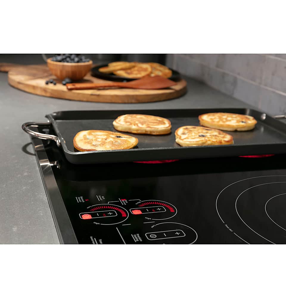 Alt View 27. GE Profile - 30" Electric Built In Cooktop - Stainless Steel.