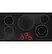 Angle. GE Profile - 36" Electric Built In Cooktop - Black.