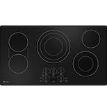 GE Profile - 36 in. Wide 5 Element Electric Built-In Cooktop with Power Boil on Dual-Ring Element - Black