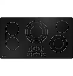 GE Profile - 36" Electric Built In Cooktop - Black - Front_Zoom