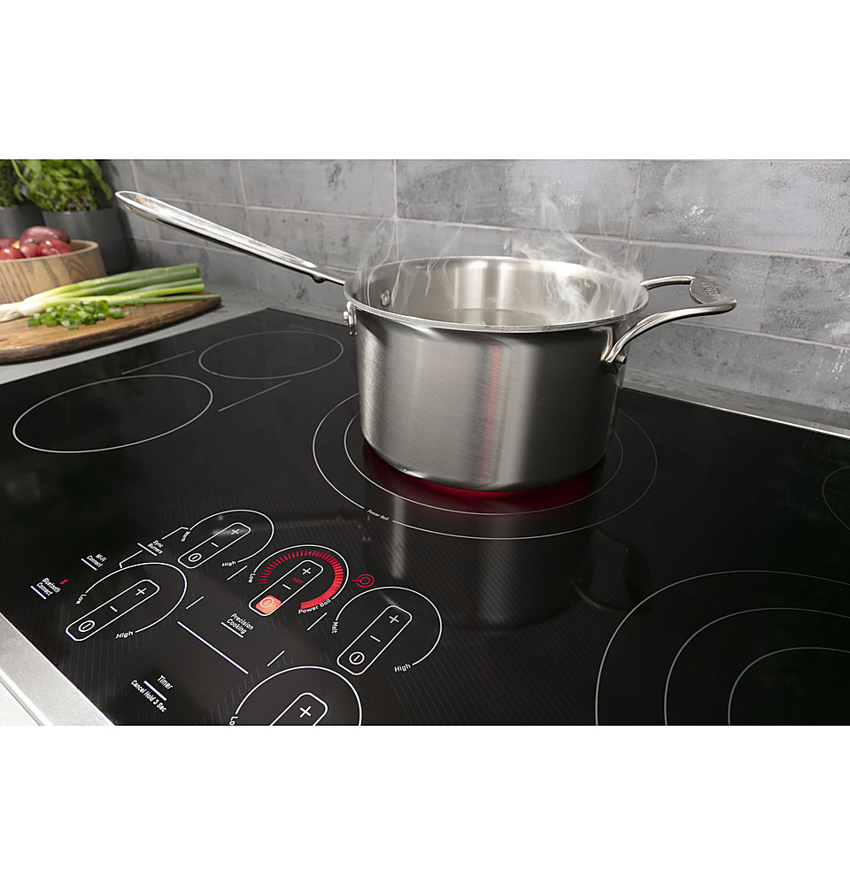GE Profile 36 Built-In Electric Induction Cooktop Black on Black