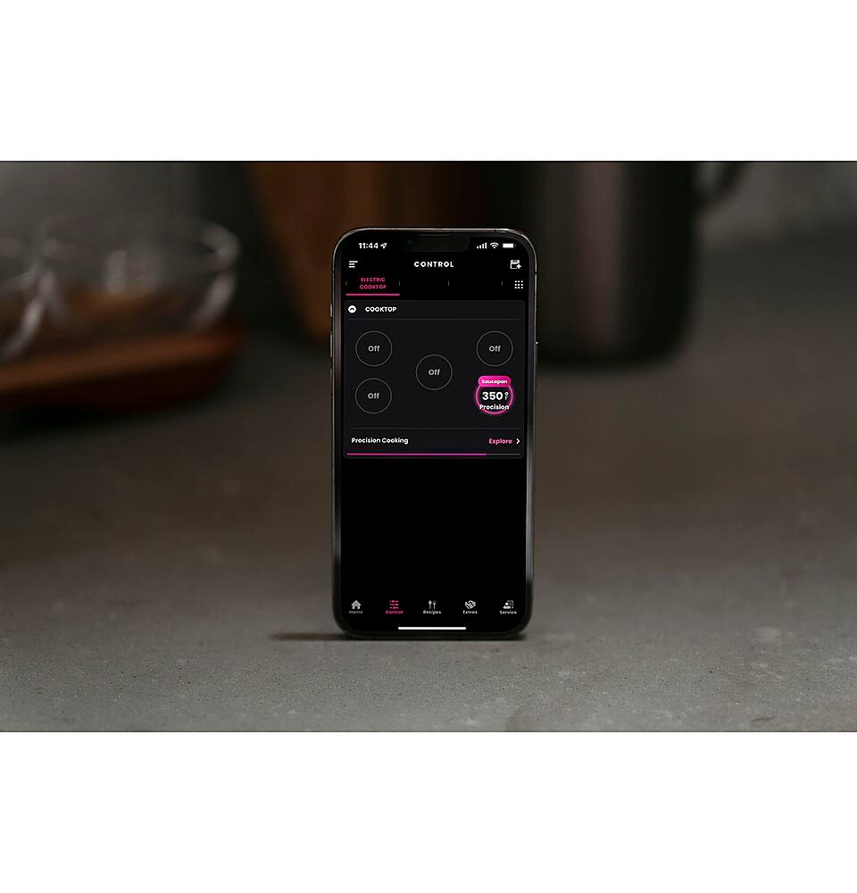 Alt View 14. GE Profile - 36" Electric Built In Cooktop - Black.