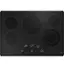 Angle. GE - 30" Electric Built In Cooktop - Black.
