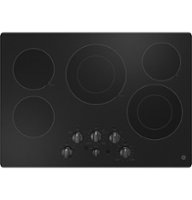 GE - 30" Electric Built In Cooktop - Gloss Black - Front_Zoom