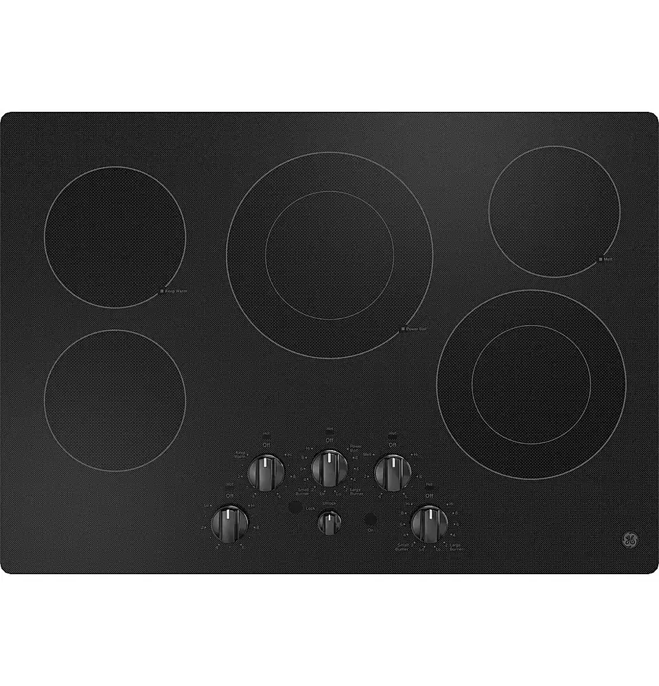 GE - 30" Electric Built In Cooktop - Black